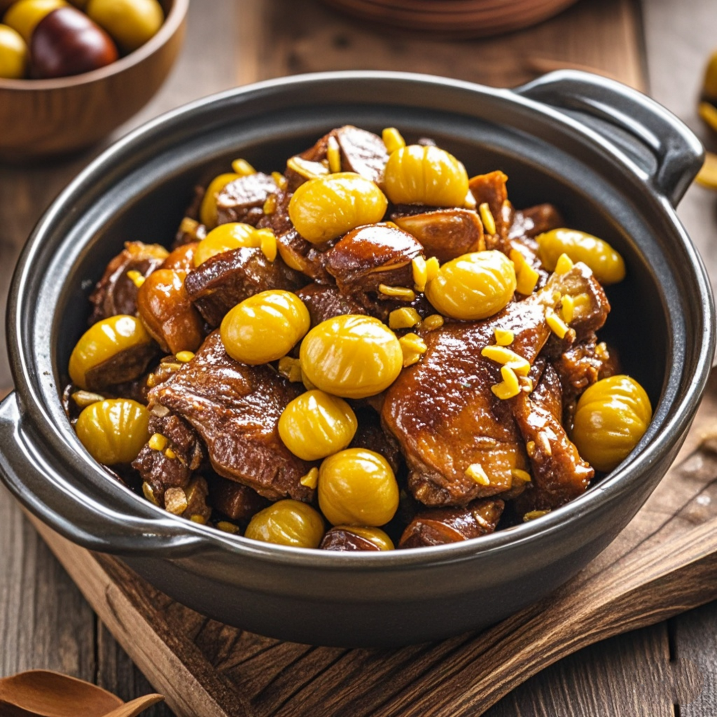 3月9日周一(F餐)精品菜:栗子焖鸭(当日订单满💲36即可免费配送,如果单独订此餐,需额外支付$10派送费)