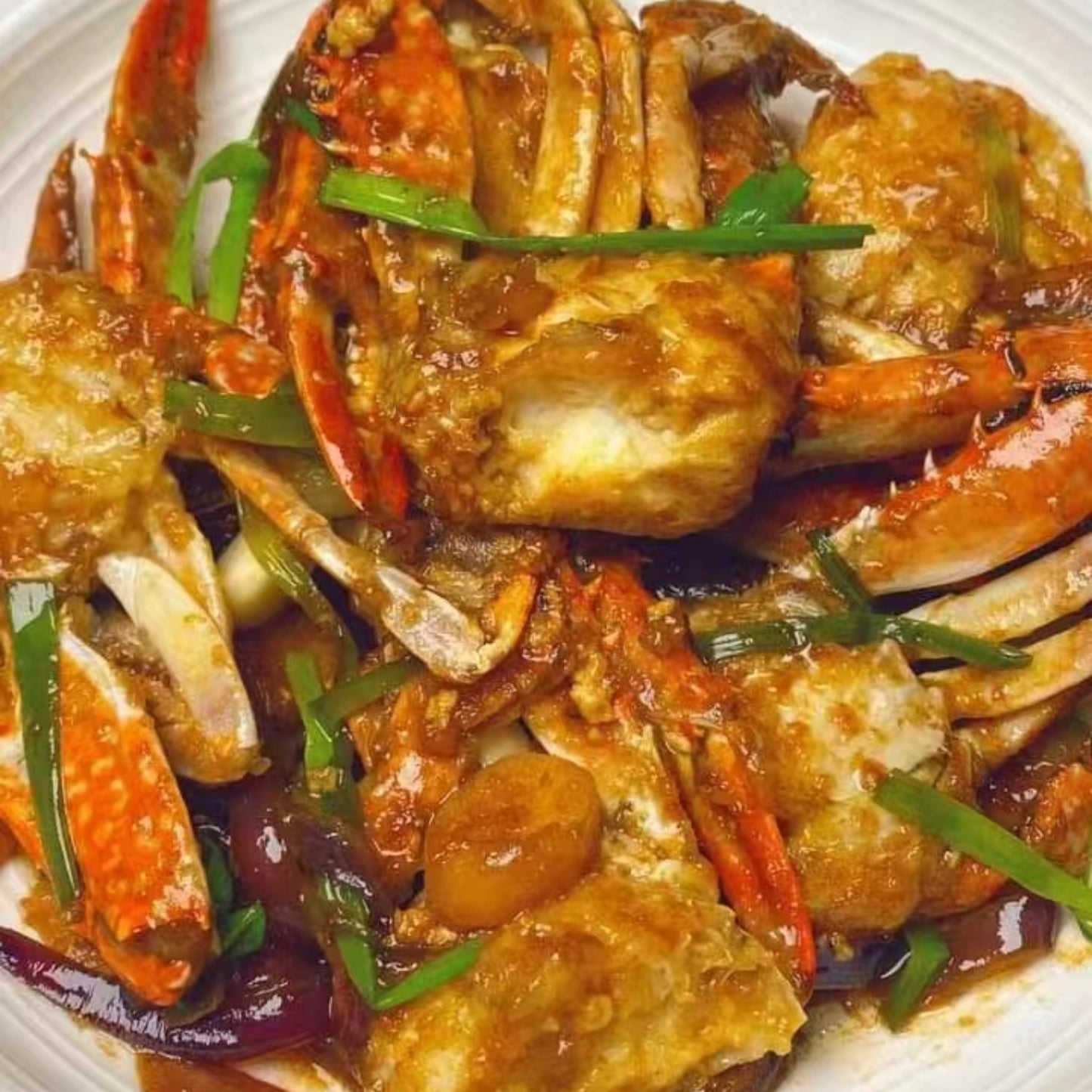 8月11日周二(E餐)精品菜:姜葱炒蓝蟹