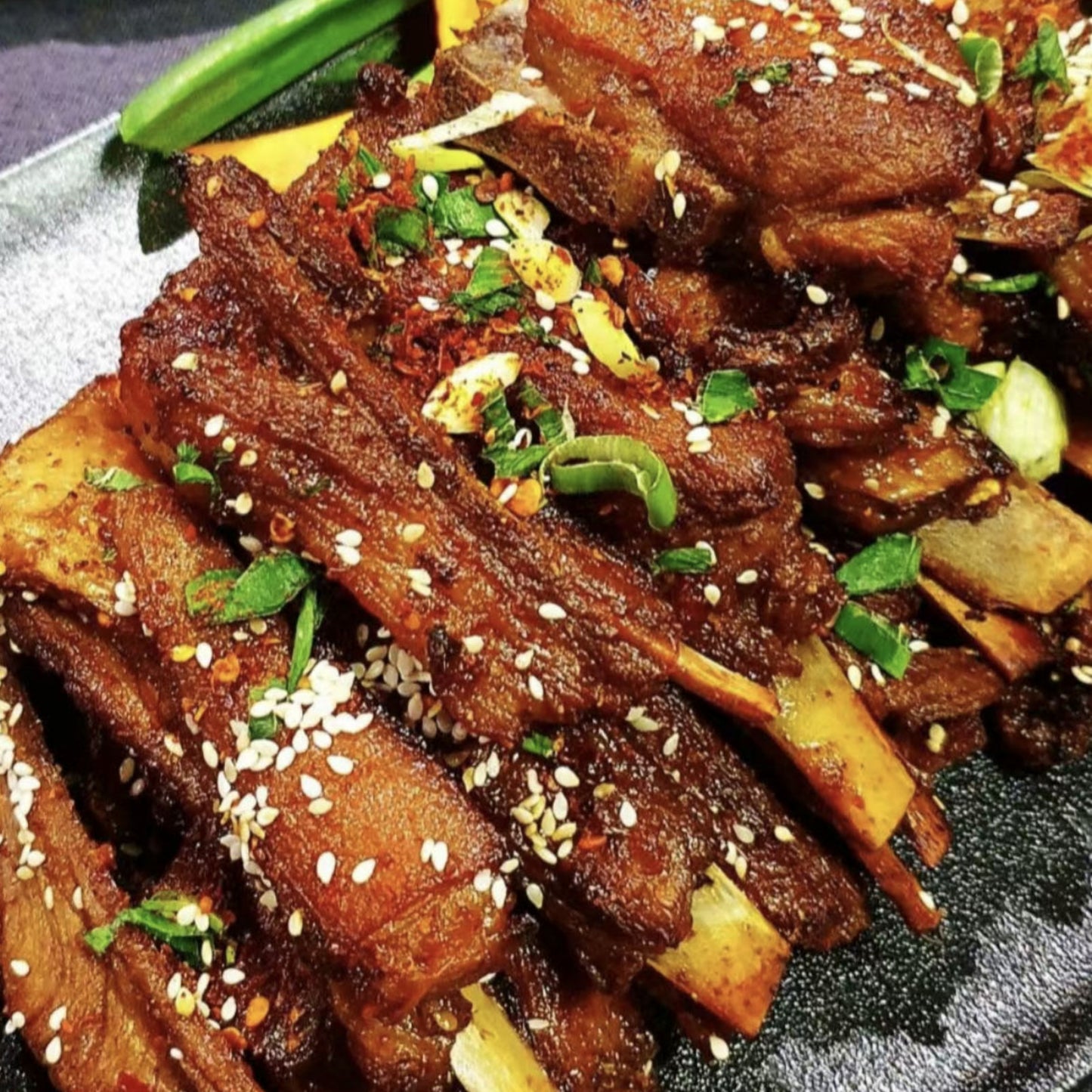 2月9日周一(E餐)精品菜:香辣羊排🌶️(当日订单满💲36即可免费配送,如果单独订此餐,需额外支付$10派送费)