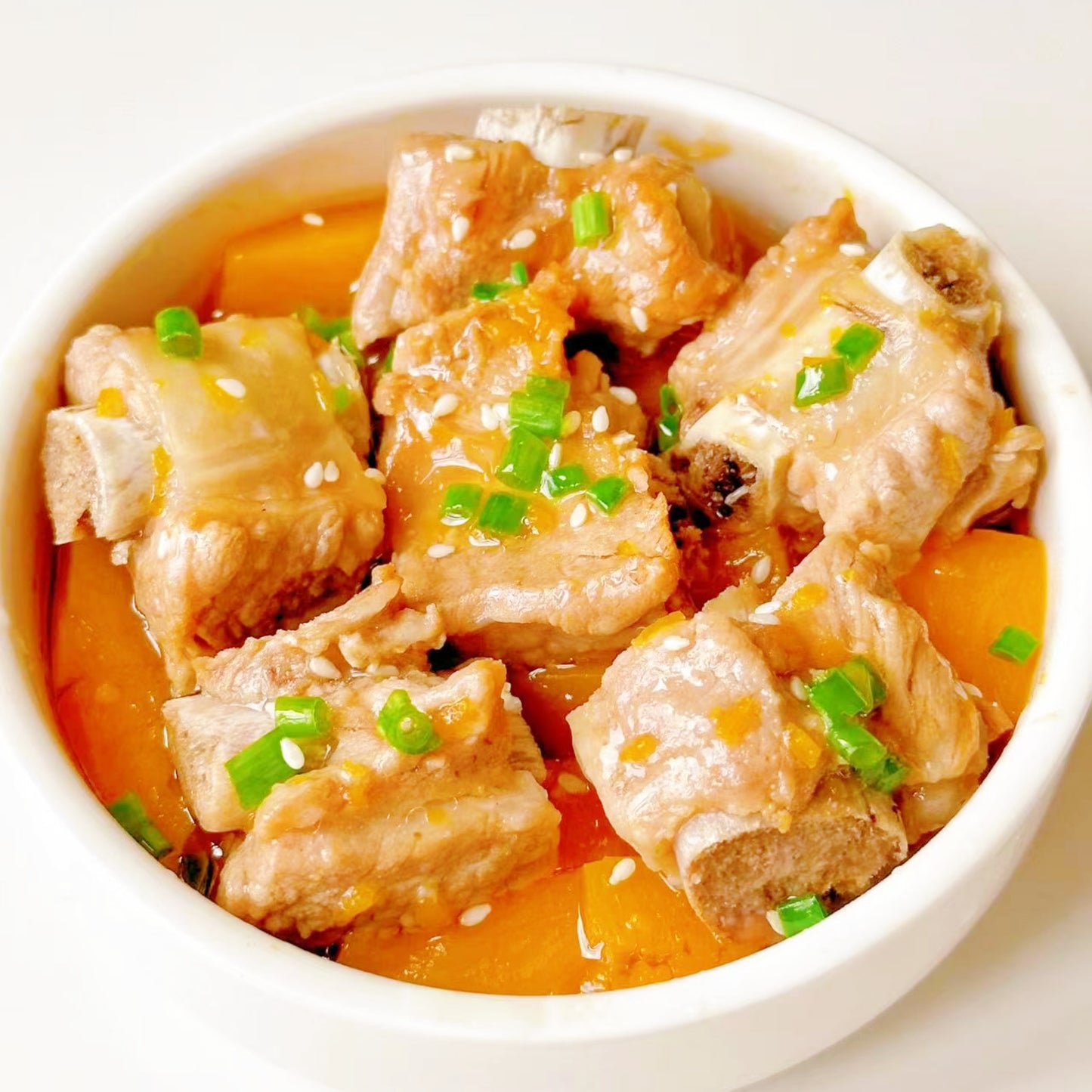 2月15日周日(E餐)精品菜:南瓜蒸排骨 (当日订单满💲36即可免费配送,如果单独订此餐,需额外支付$10派送费)