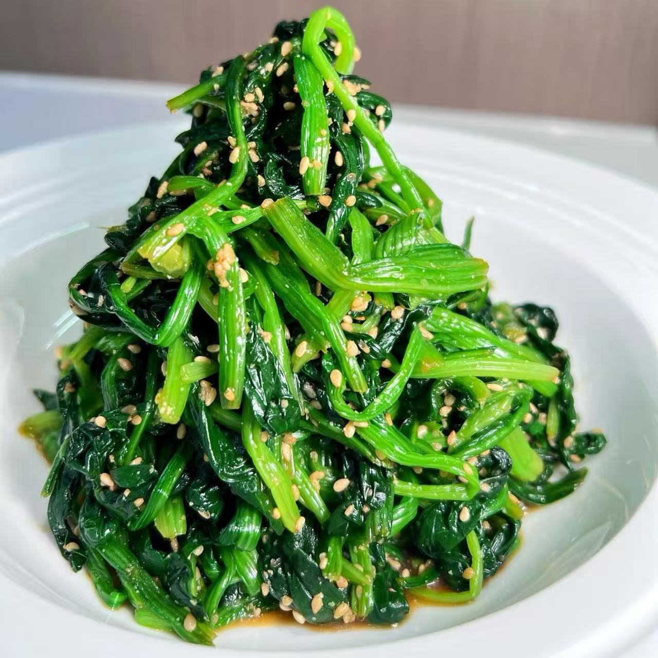 12月11日周四(G餐)精品菜:日式凉拌菠菜(当日订单满💲36即可免费配送,如果单独订此餐,需额外支付$10派送费)