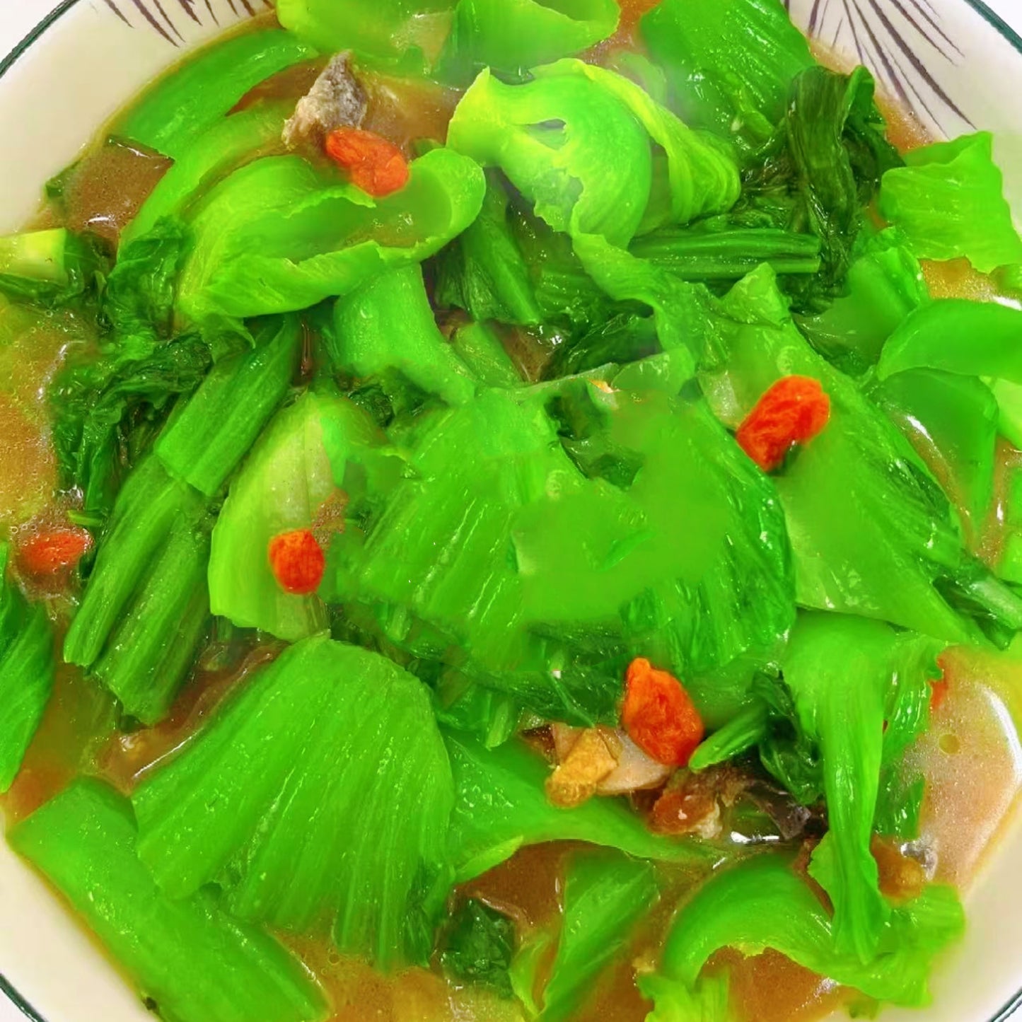 8月10日周一(G餐)精品菜:上汤煲淋芥菜心