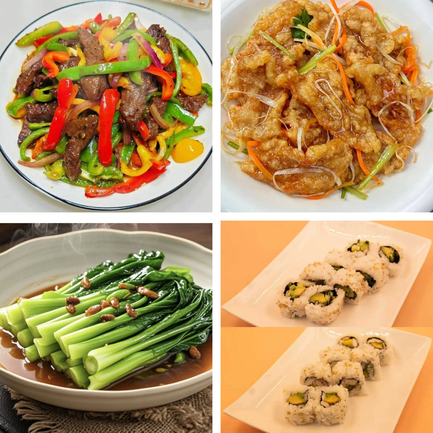 3月23日周一(A餐)无辣不欢:豉椒炒牛肉 糖醋锅包肉 蚝油芥兰 日式卷