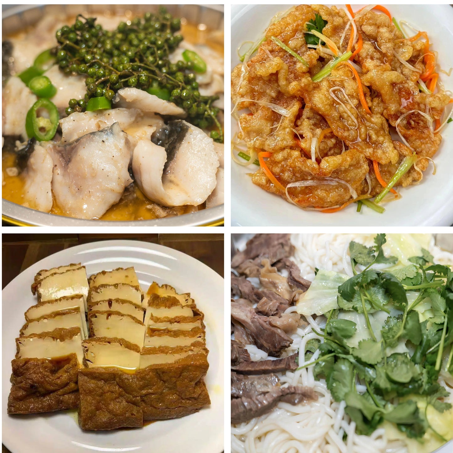 6月4日周四(A餐)无辣不欢:藤椒鱼片🌶️ 糖醋锅包肉 香卤豆腐 清汤牛腱粉(2盒)