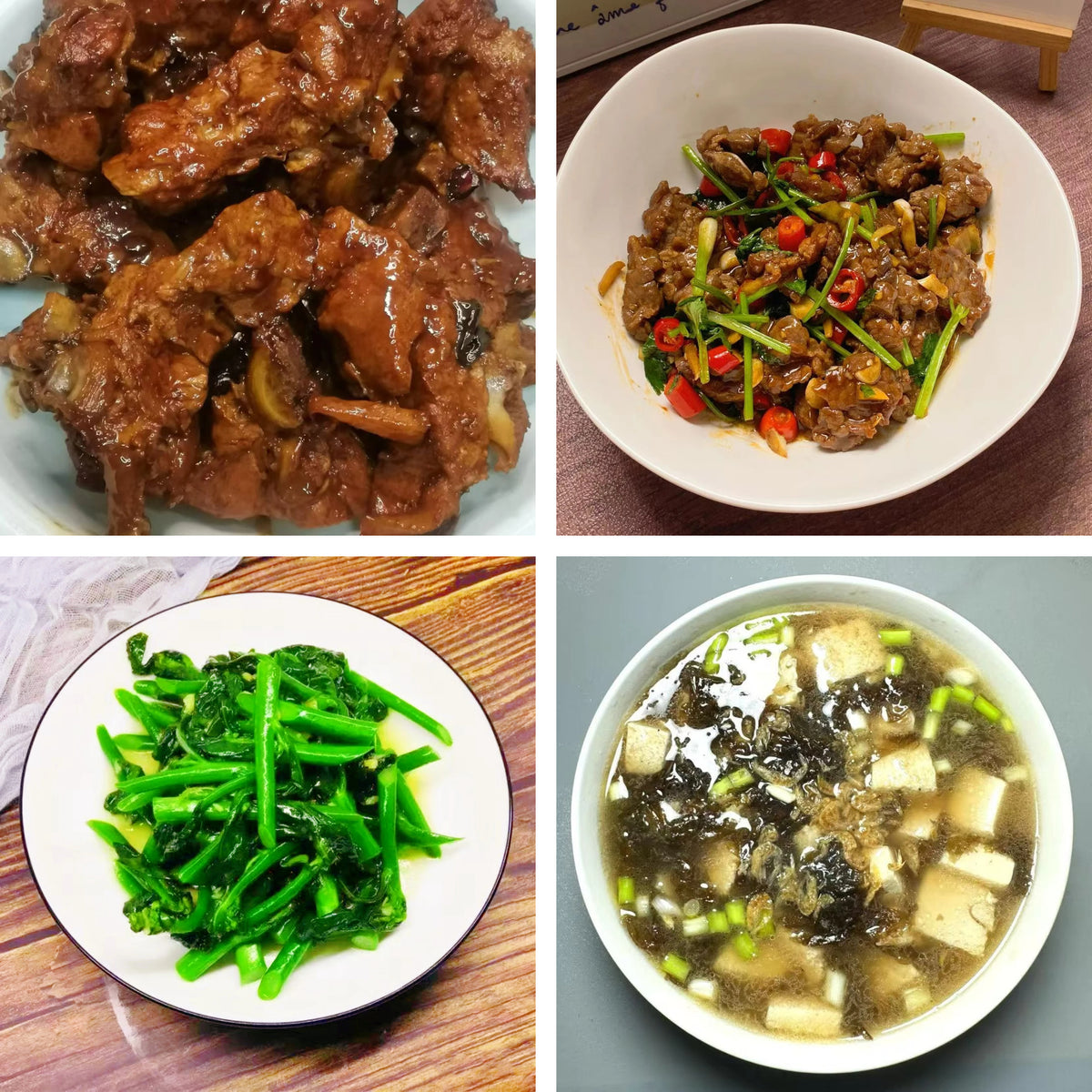 10月21日周三(A餐)无辣不欢:酱香骨架 小炒黄牛肉🌶️ 姜蓉炒芥兰 豆腐紫菜蛋花汤