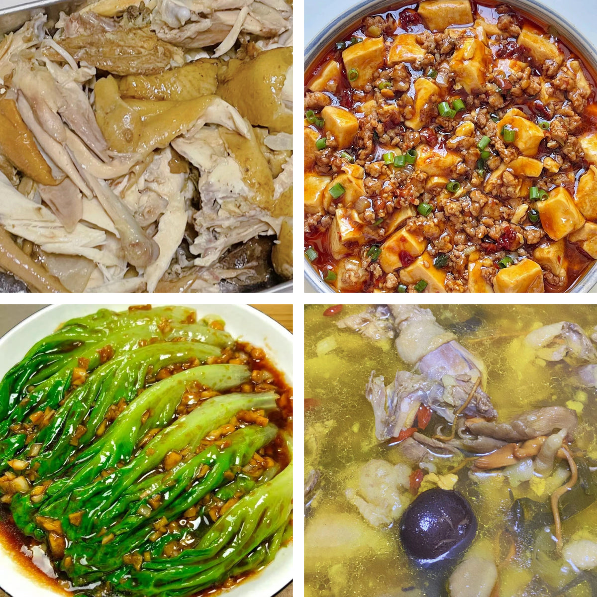 9月30日周三(B餐)家乡菜:手撕鸡 肉沫豆腐 白灼生菜 滋补养颜鸡汤