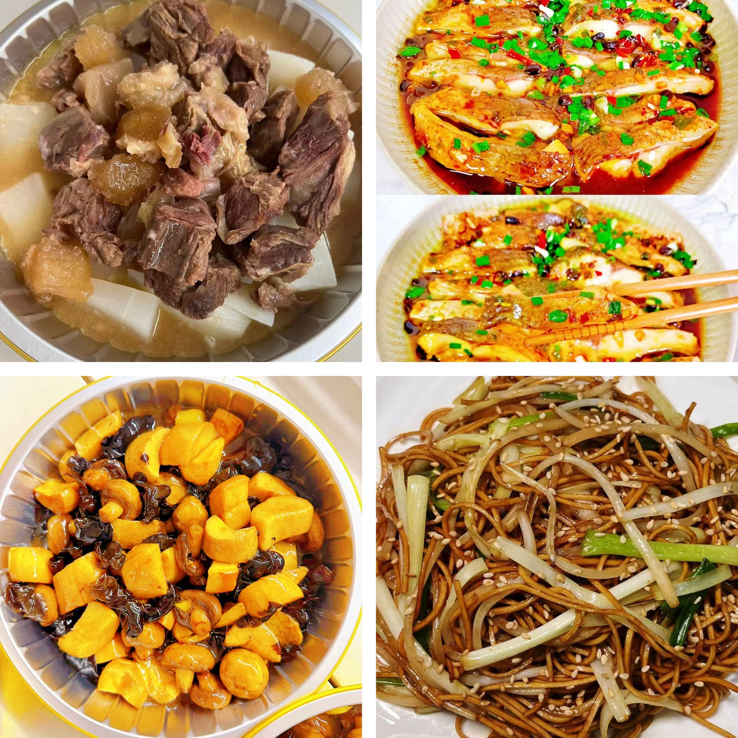 9月30日周二(B餐)家乡菜:清汤萝卜牛腩 豉汁蒸清江鱼 鲍汁菌菇 豉油皇炒面