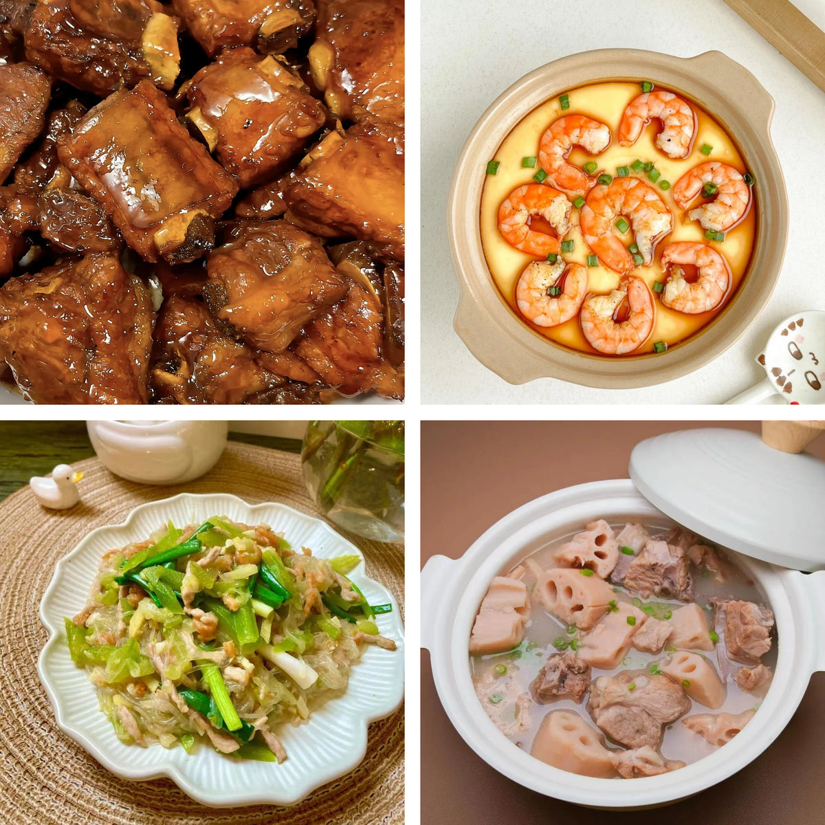 9月28日周一(B餐)家乡菜:红烧排骨 虾仁蒸蛋 节瓜海米粉丝煲 莲藕排骨汤