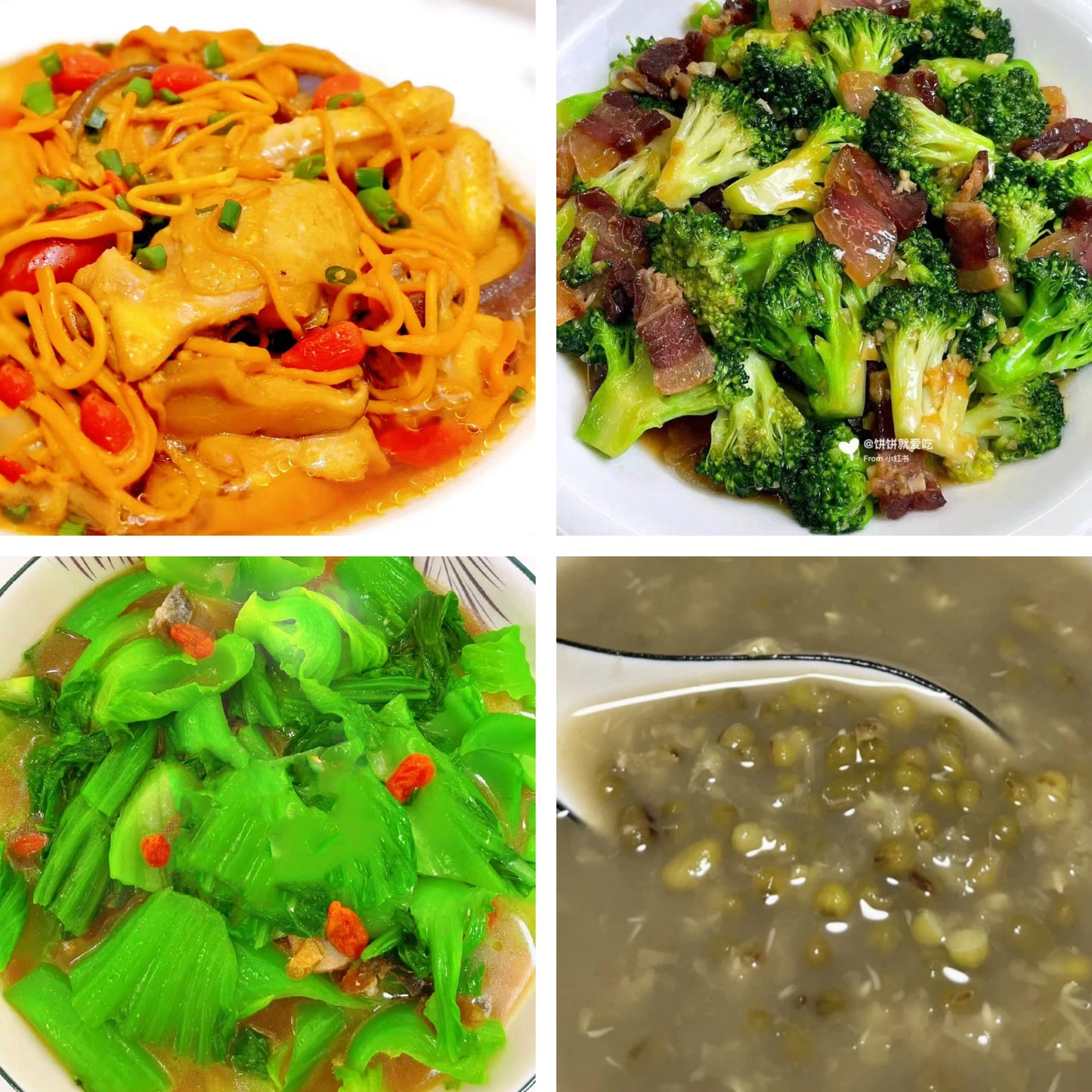 7月28日周二(B餐)家乡菜:虫草花茶树菇蒸土鸡 腊肠炒西蓝花 上汤煲淋芥菜 陈皮绿豆沙