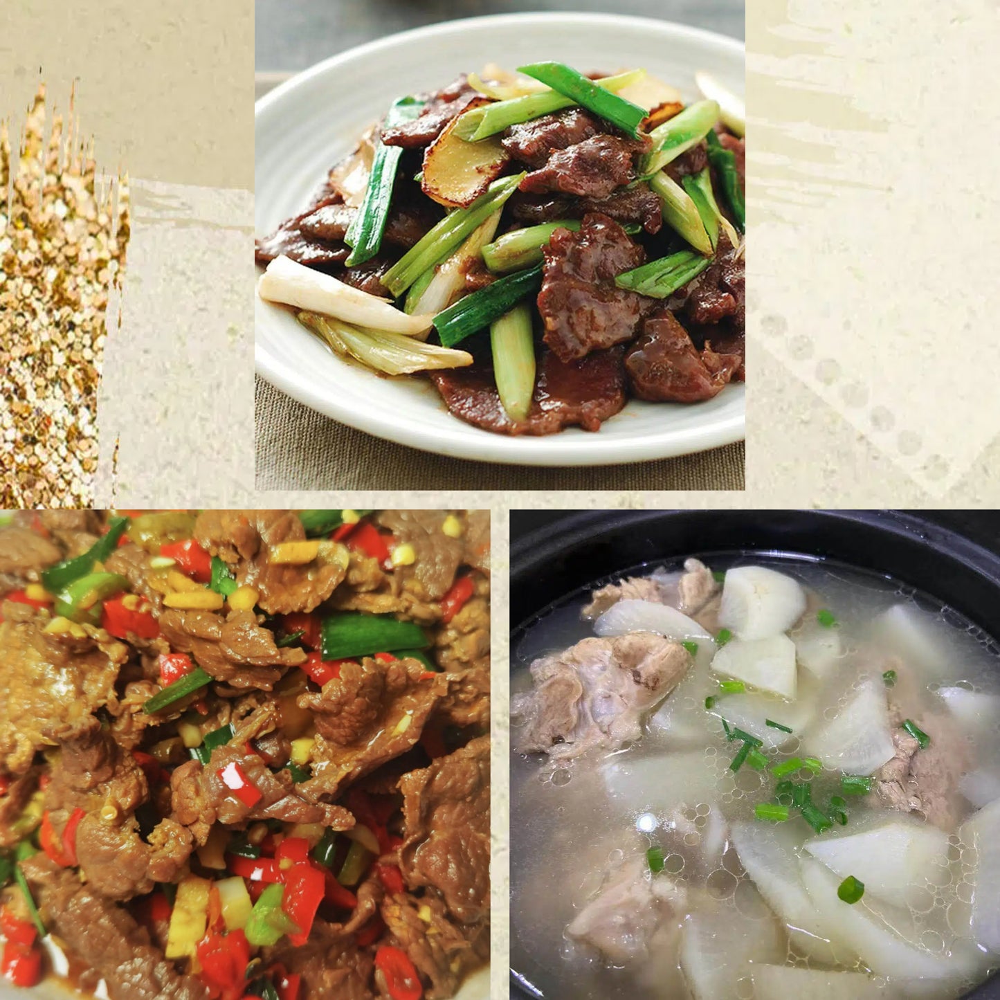 2月12日周四(C餐)精致小餐:葱爆牛肉 农家小炒肉🌶️ 桶骨胡椒萝卜汤