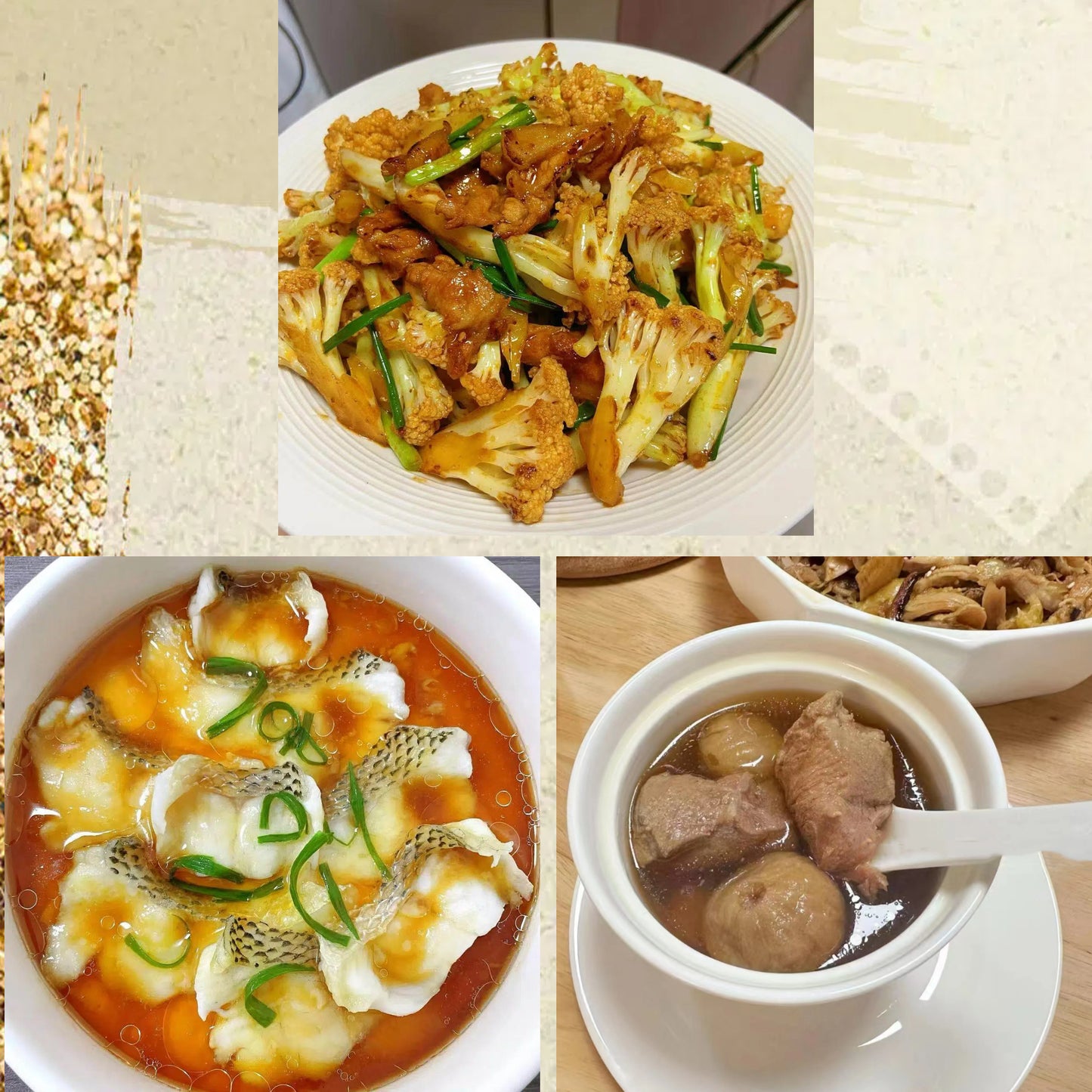 6月11日周四(C餐)精致小餐:五花肉炒花菜 鱼片蒸蛋羹 南北杏菜干龙骨汤