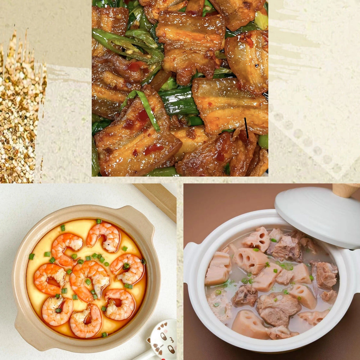 9月28日周一(C餐)精致小餐:川式回锅肉🌶️ 虾仁蒸蛋 莲藕排骨汤
