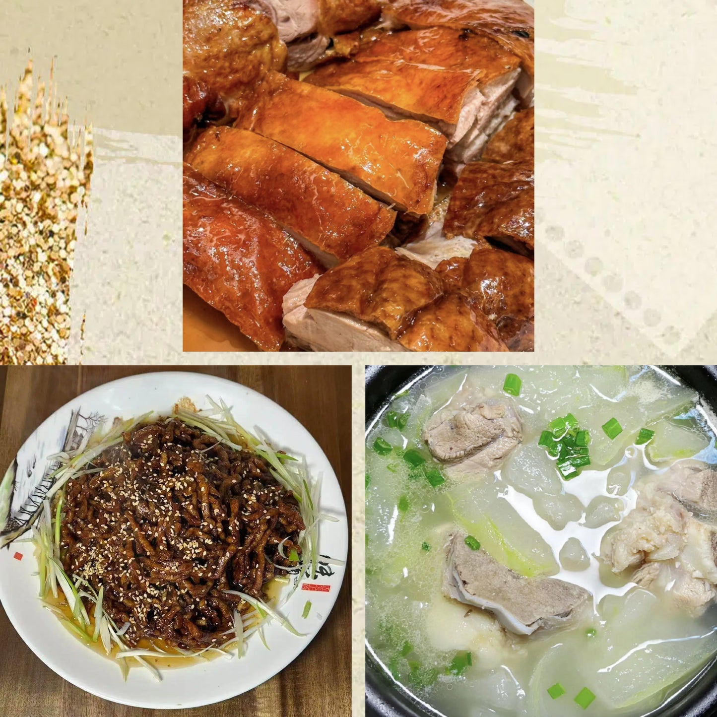 8月18日周二(C餐)精致小餐:广东烧鸭 京酱肉丝 薏米冬瓜龙骨汤