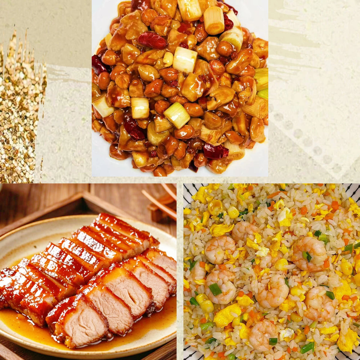 10月5日周一(C餐)精致小餐:宫保鸡丁 蜜汁叉烧 虾仁炒饭