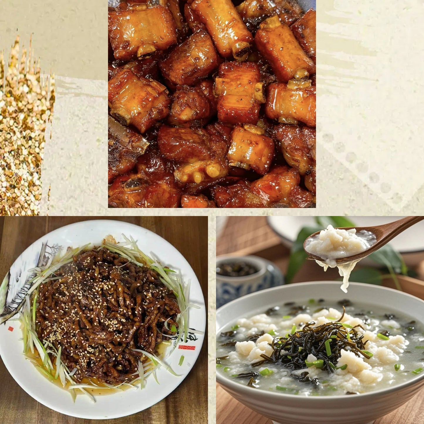 2月18日周三(C餐)精致小餐:糖醋排骨 京酱肉丝 发菜鱼蓉羹