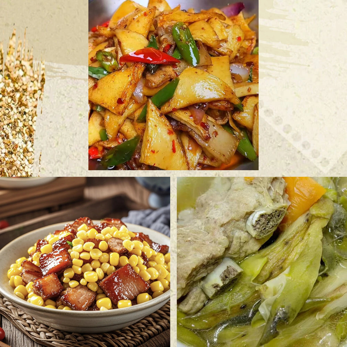 10月28日周三(C餐)精致小餐:干锅千叶豆腐🌶️ 叉烧玉米粒 霸王花龙骨汤