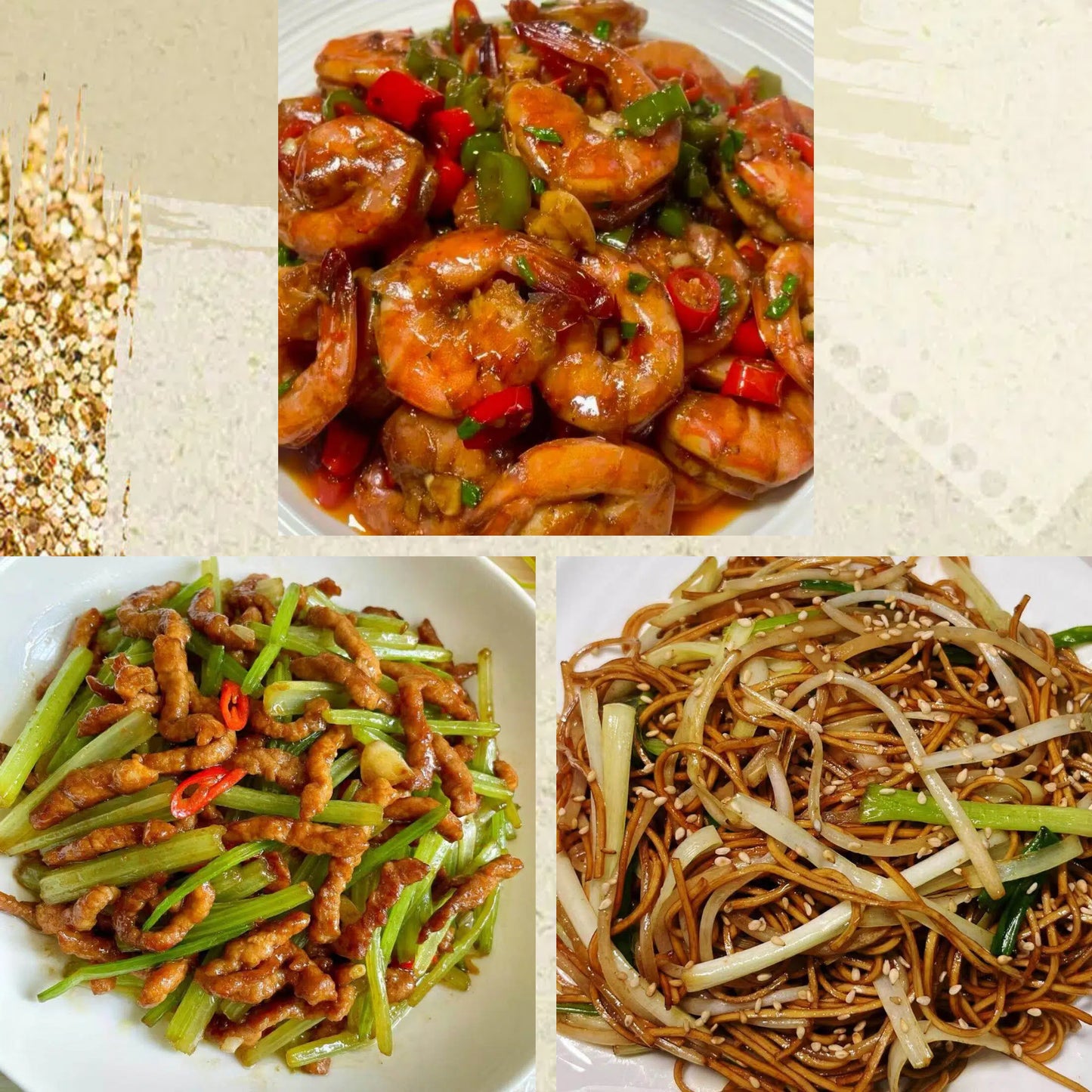 7月1日周三(C餐)精致小餐:麻辣香辣虾🌶️ 香芹肉丝 豉油皇炒面