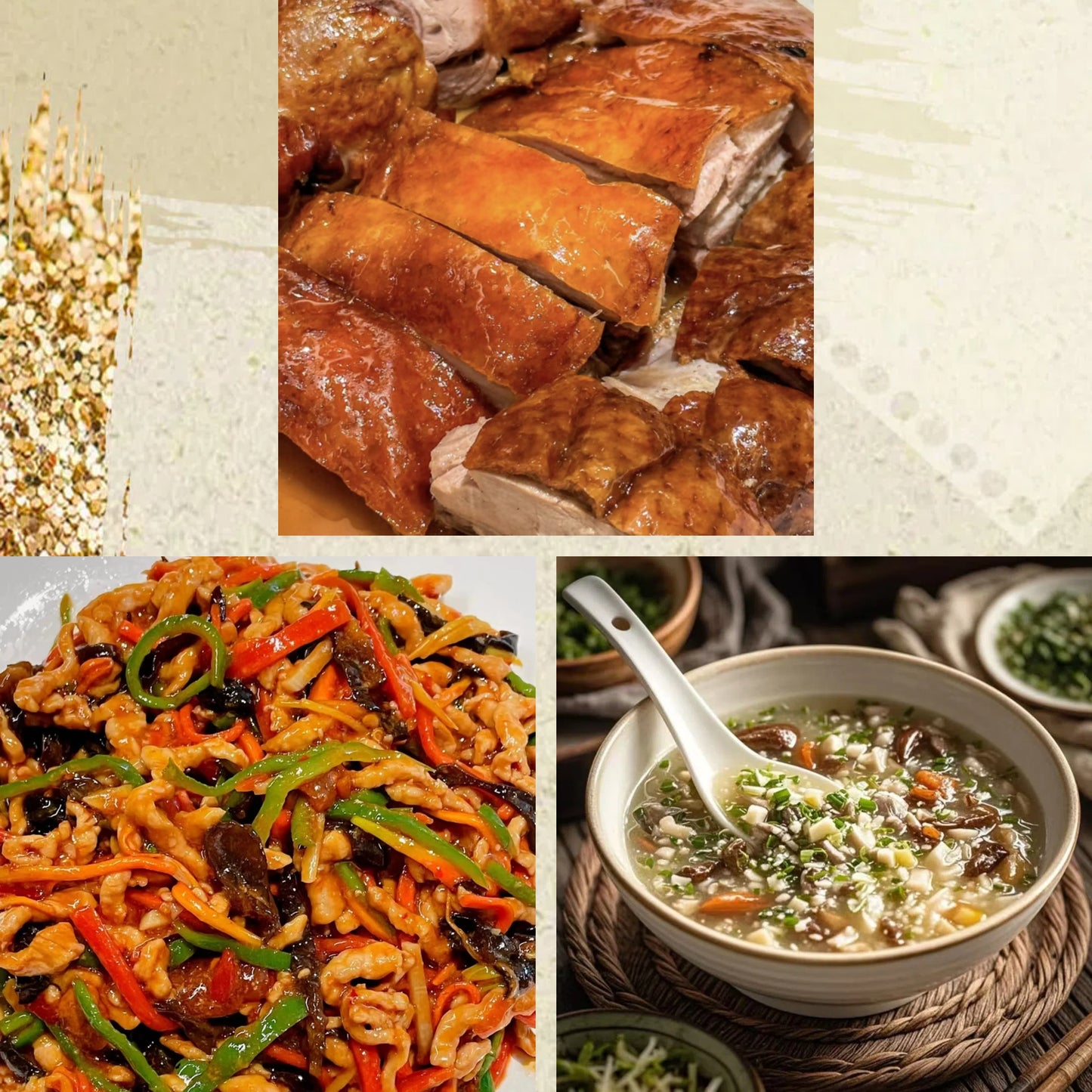 10月19日周日(C餐)精致小餐:广东烧鸭 鱼香肉丝 西湖牛肉羹