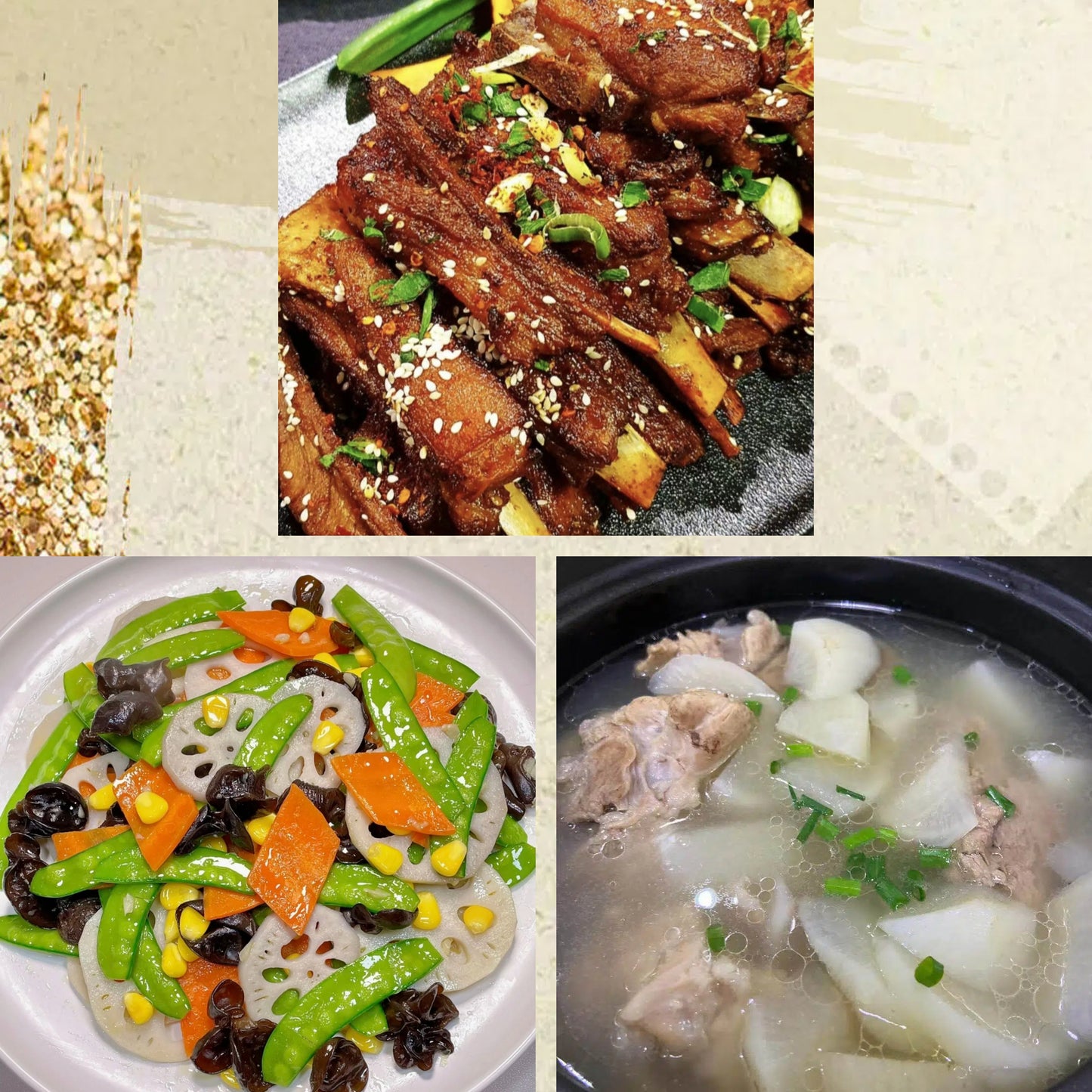 12月10日周三(C餐)精致小餐:香辣羊排🌶️ 荷塘小炒 筒骨萝卜汤