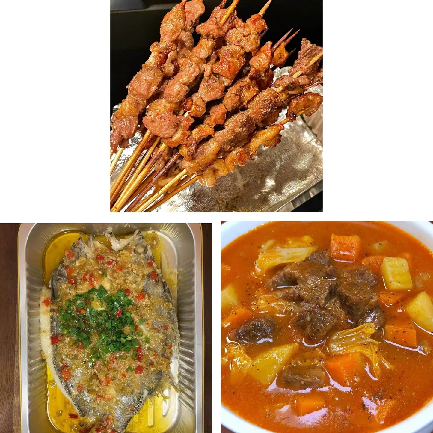 4月7日周二(C餐)精致小餐:泰式蒸鲈鱼(酸辣)🌶️ 孜然羊肉串 罗宋汤