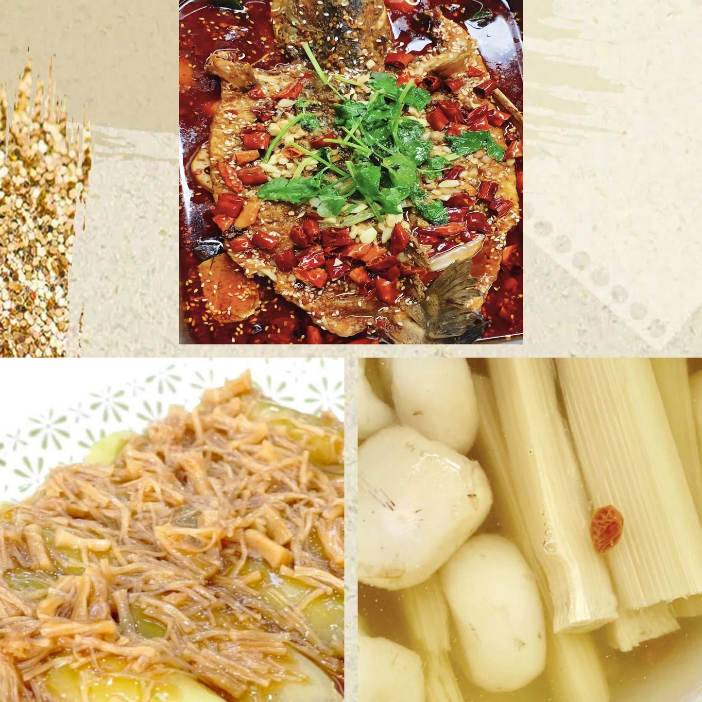 8月23日周日(C餐)精致小餐:香辣烤鱼🌶️ 瑶柱瓜脯 茅根竹蔗马蹄水