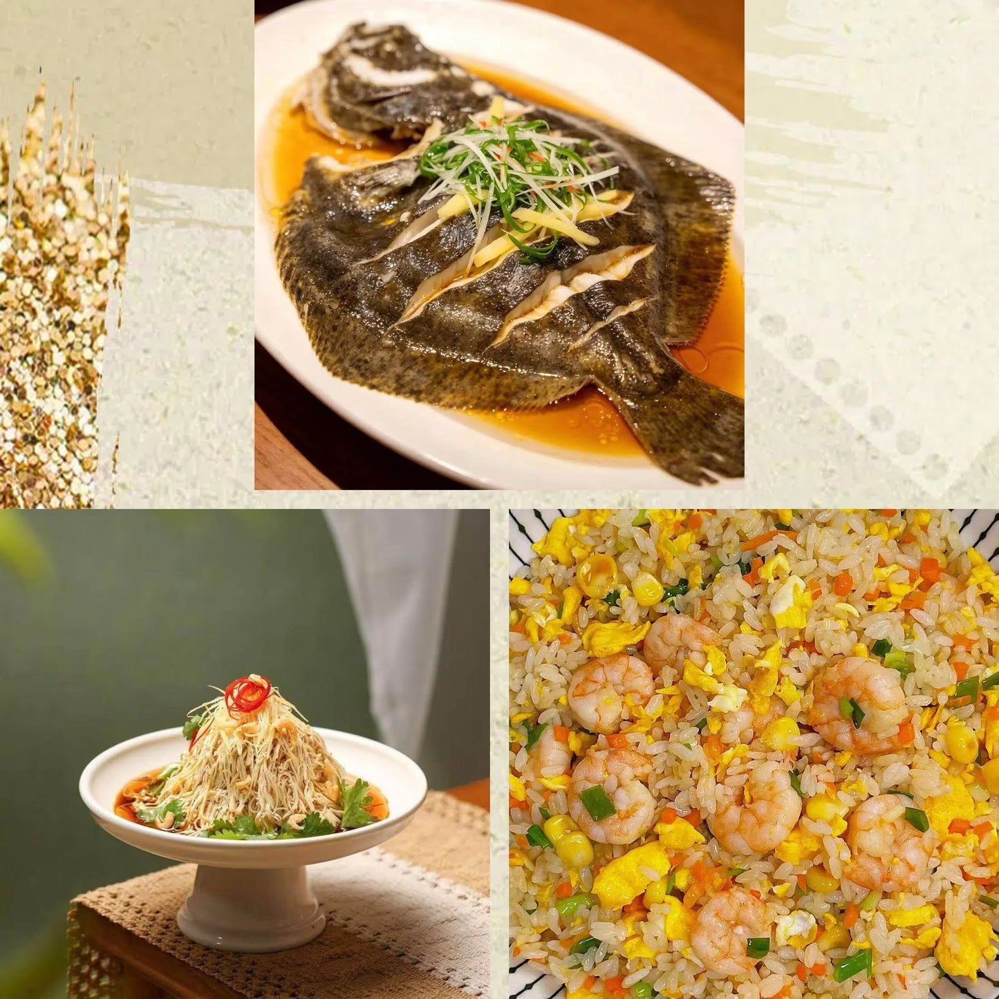 8月28日周五(D餐)精致小餐:清蒸多宝鱼 火腿大煮干丝 虾仁炒饭