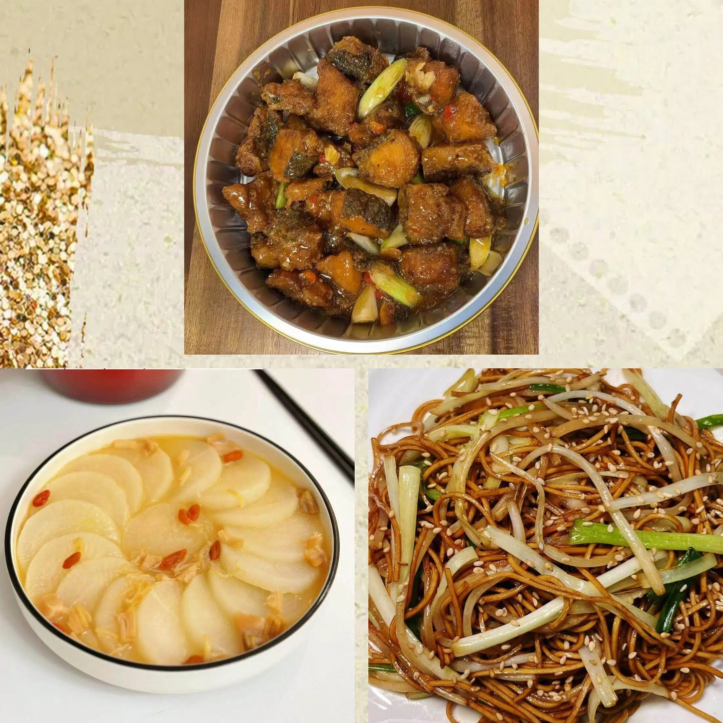 10月24日周五(D餐)精致小餐:豉油皇银鳕鱼 鸡汤萝卜 豉油皇炒面