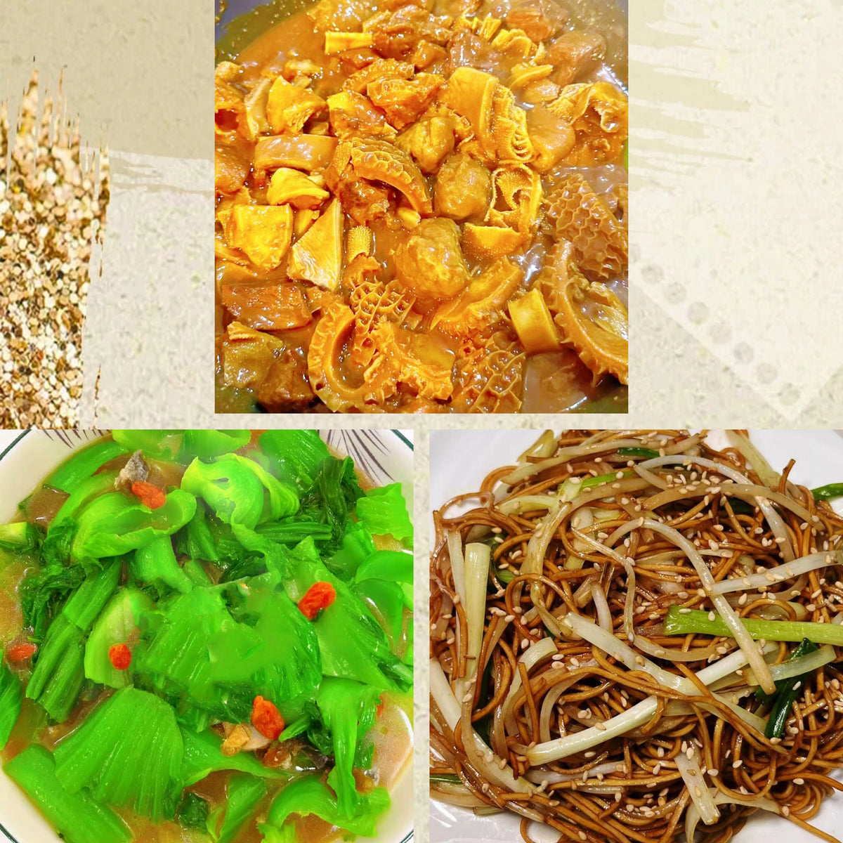 10月4日周日(D餐)精致小餐:港式牛杂 上汤煲淋大芥菜 豉油皇炒面