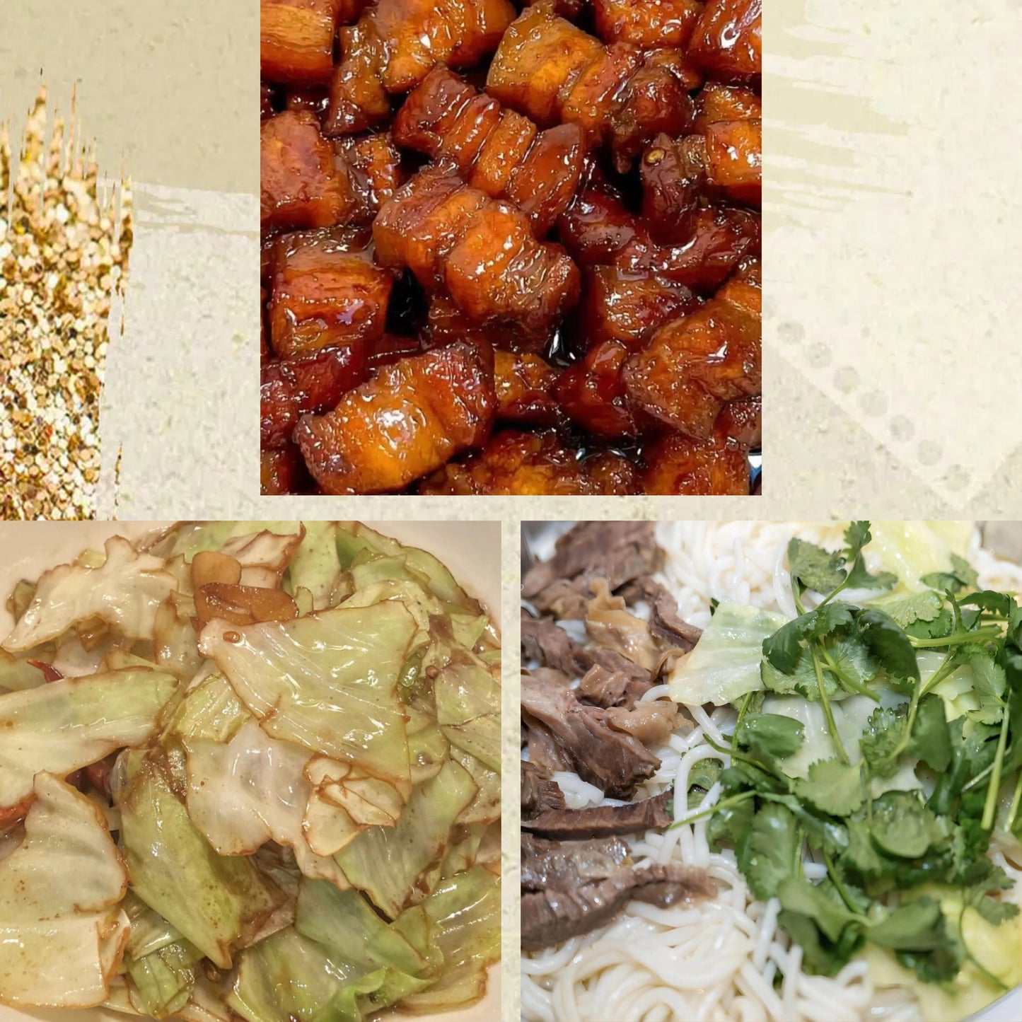 6月23日周二(D餐)精致小餐:台式卤肉 干锅包菜 清汤牛腱粉(2盒)