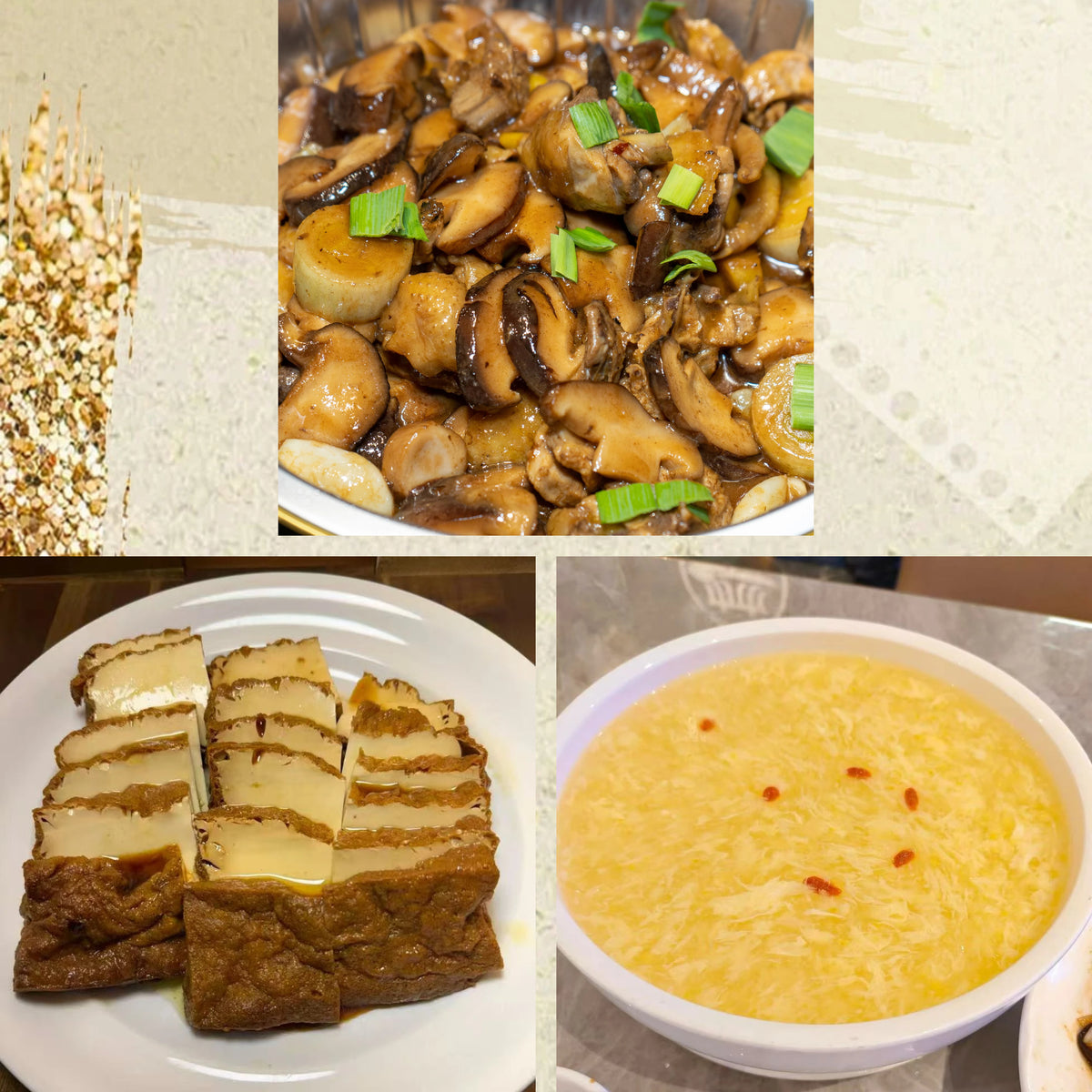 10月25日周日(D餐)精致小餐:小鸡炖蘑菇 卤水豆腐 鸡茸玉米羹