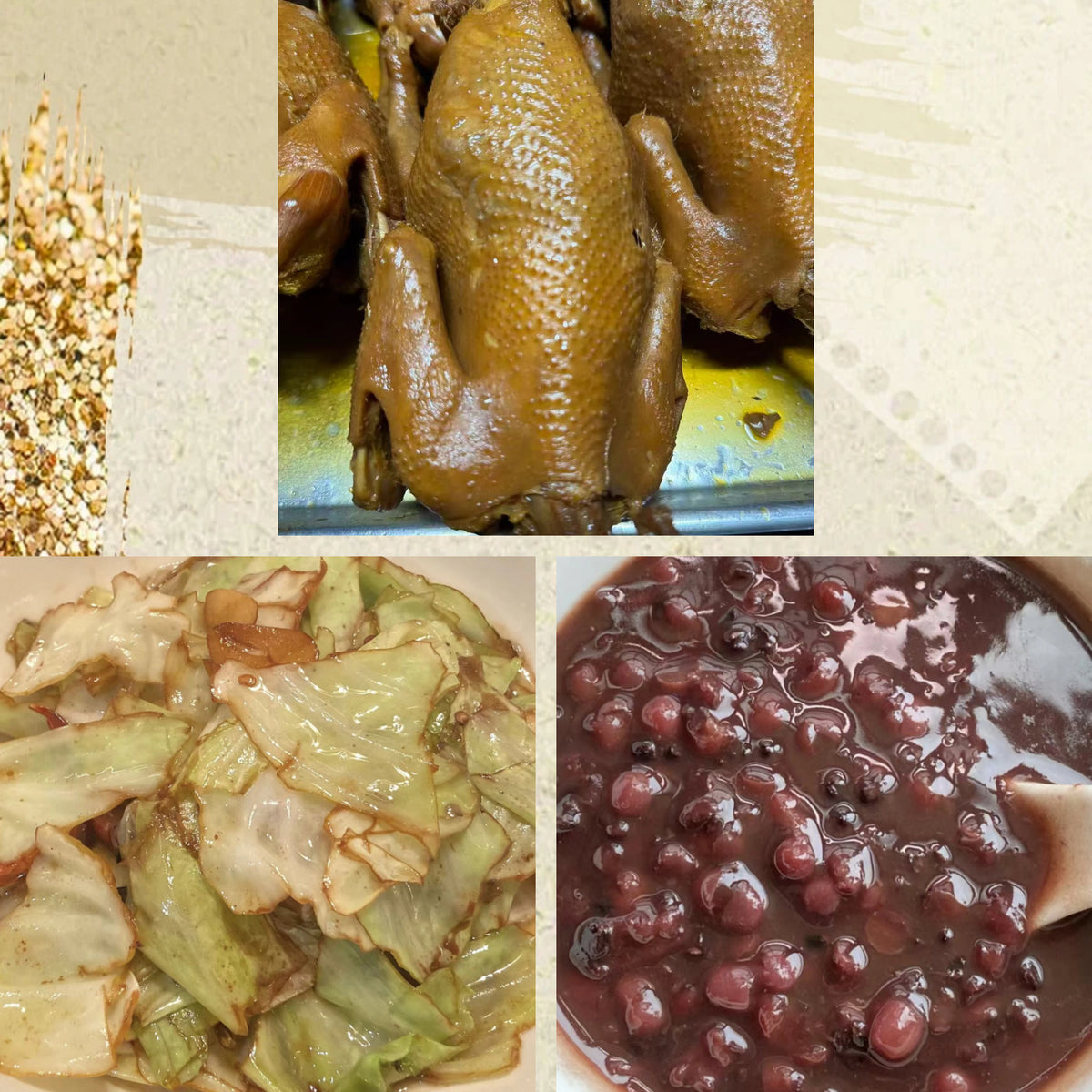 10月27日周二(D餐)精致小餐:酱香土鸡(整只) 手撕包菜 陈皮红豆沙