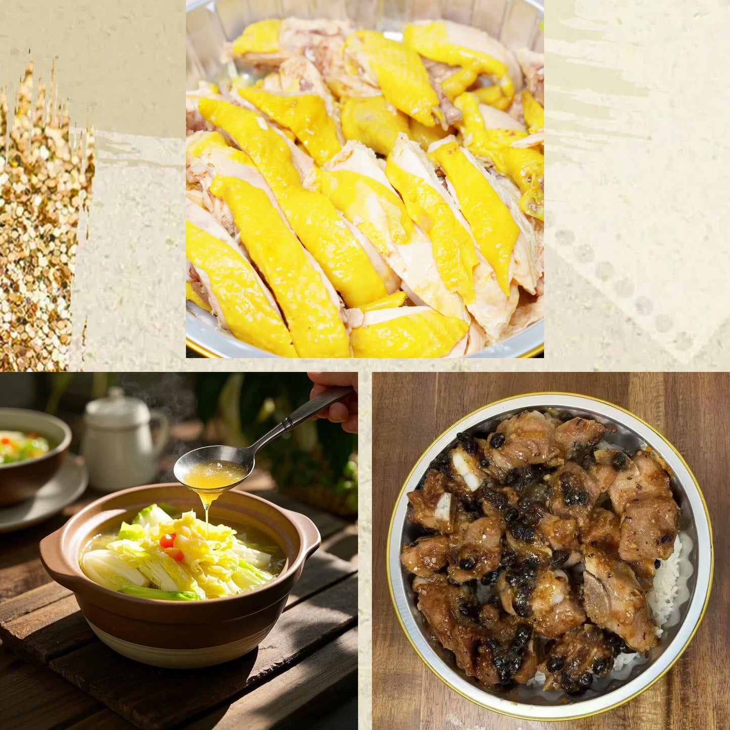 12月12日周五(D餐)精致小餐:广东白切鸡 上汤娃娃菜 排骨钵仔饭(2钵)