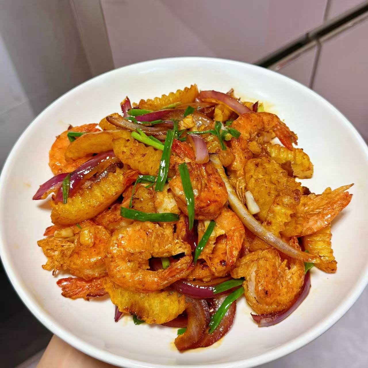 10月1日周三(E餐)精品菜:干锅大虾🌶️(当日订单满💲36即可免费配送,如果单独订此餐,需额外支付$10派送费)