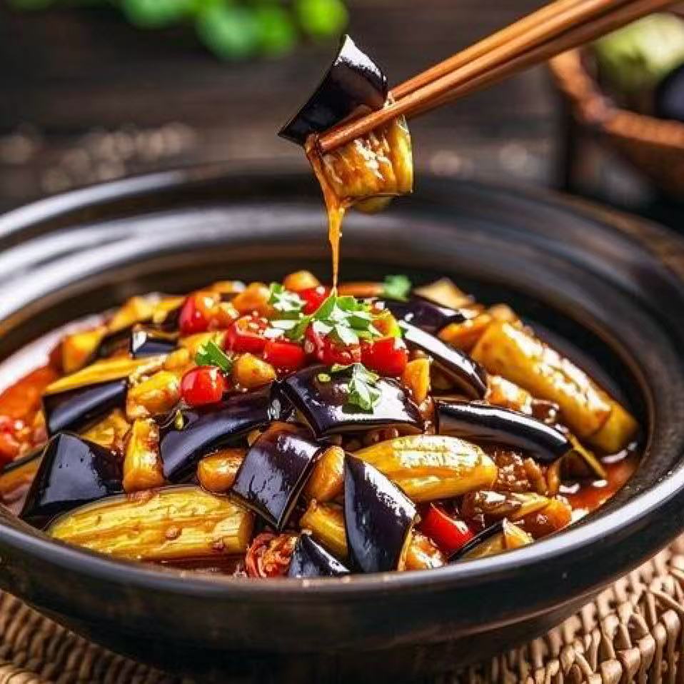 7月22日周三(I餐)精品菜:咸鱼鸡粒茄子煲