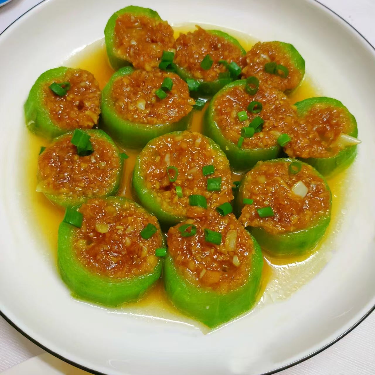 7月21日周二（G餐）精品菜：蒜蓉蒸丝瓜