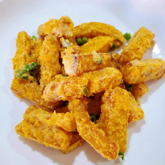 3月2日周一（G餐）精品菜：金沙南瓜（当日订单满💲36即可免费配送，如果单独订此餐，需额外支付$10派送费）