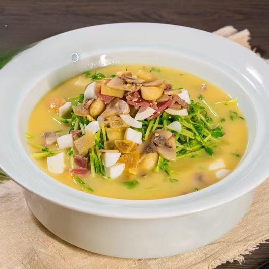 2月10日周二（G餐）精品菜：上汤鸡丝豆苗（当日订单满💲36即可免费配送，如果单独订此餐，需额外支付$10派送费）