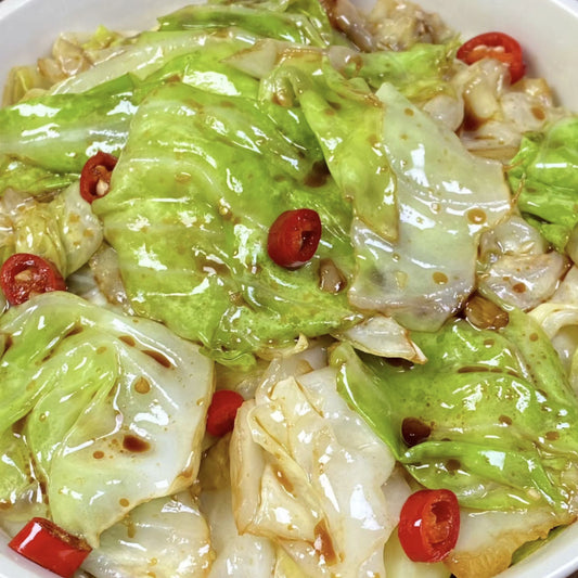 2月4日周三（G餐）精品菜：干锅包菜（当日订单满💲36即可免费配送，如果单独订此餐，需额外支付$10派送费）