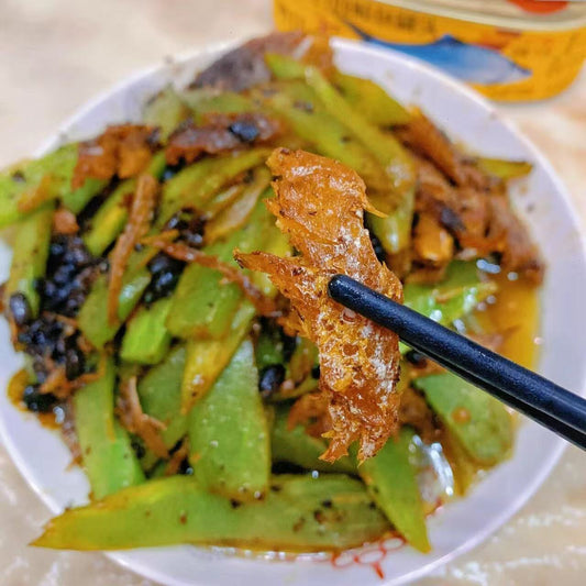 7月13日周一（I餐）精品菜：莴笋炒豆豉鲮鱼