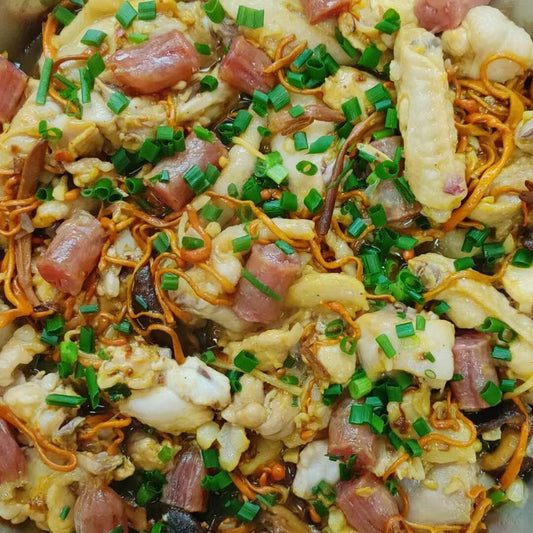 6月7日周日（H餐）精品菜：虫草花腊肠蒸鸡