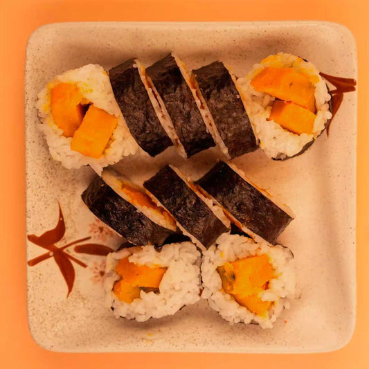 4月17日周五（K餐）手工日式卷：南瓜蕃薯卷+焗三文魚卷