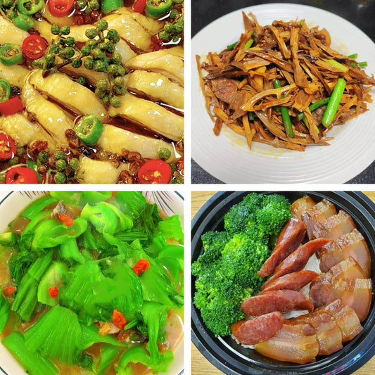 7月2日周四（A餐）无辣不欢：藤椒鸡🌶️    五花肉炒笋干    上汤芥菜      腊味钵仔饭（2钵）