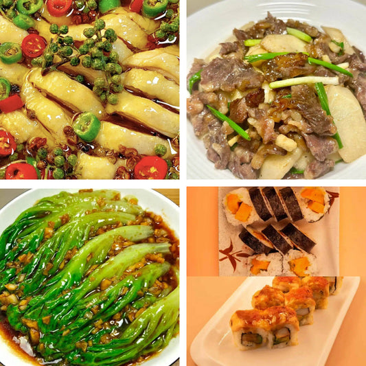 3月26日周四（A餐）无辣不欢：藤椒鸡🌶️   山药炒牛肉     蚝油生菜     日式卷