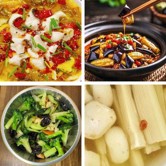 3月29日周日（A餐）无辣不欢：酸菜鱼🌶️    咸鱼鸡粒茄子煲    杂菜煲    茅根竹蔗马蹄水