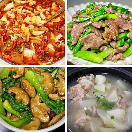 8月25日周二（A餐）无辣不欢：豆花鱼🌶️    牛肉炒芥兰    花菇油菜    筒骨萝卜汤