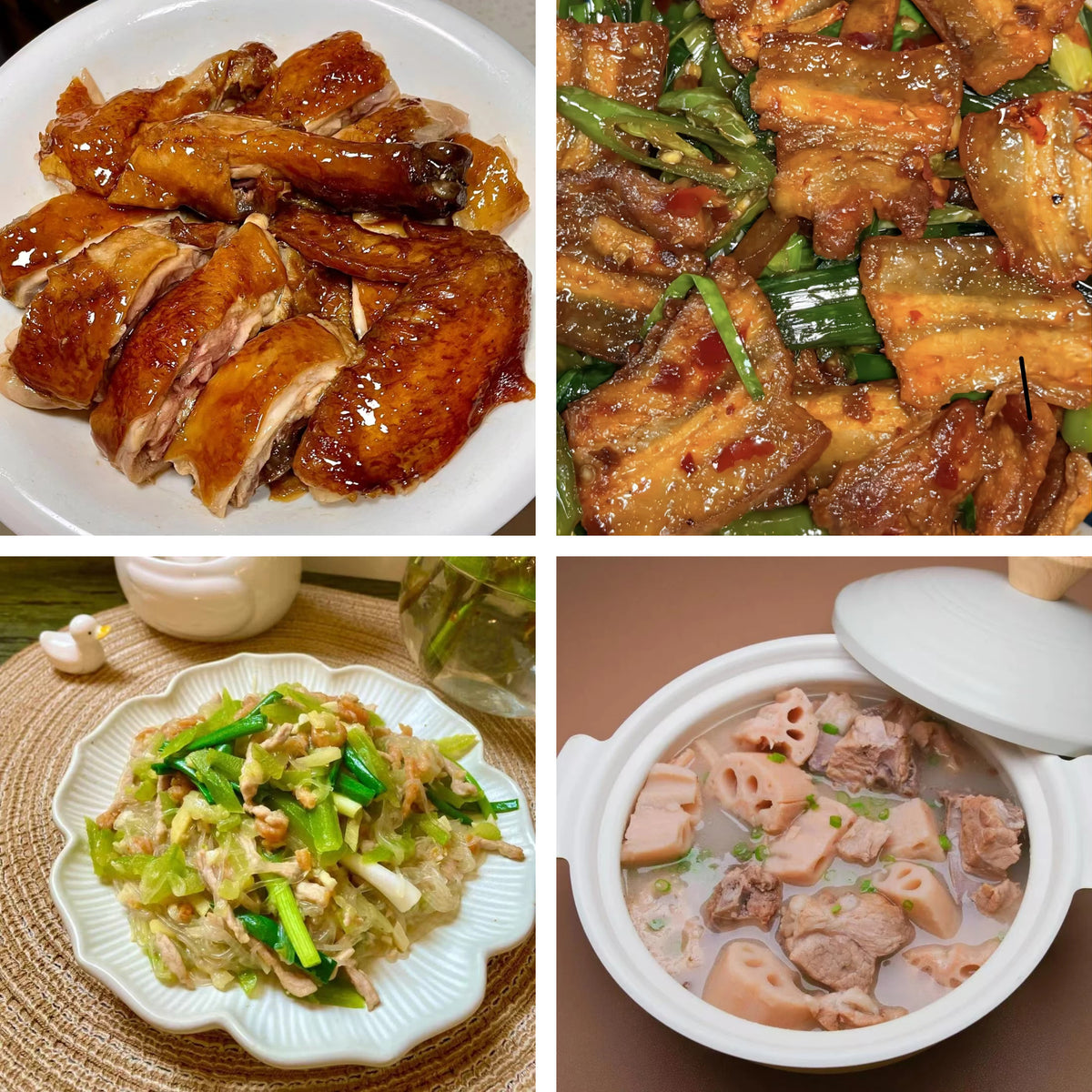 9月28日周一（A餐）无辣不欢：易佰招牌豉油鸡     川式回锅肉🌶️     节瓜海米粉丝煲    莲藕排骨汤