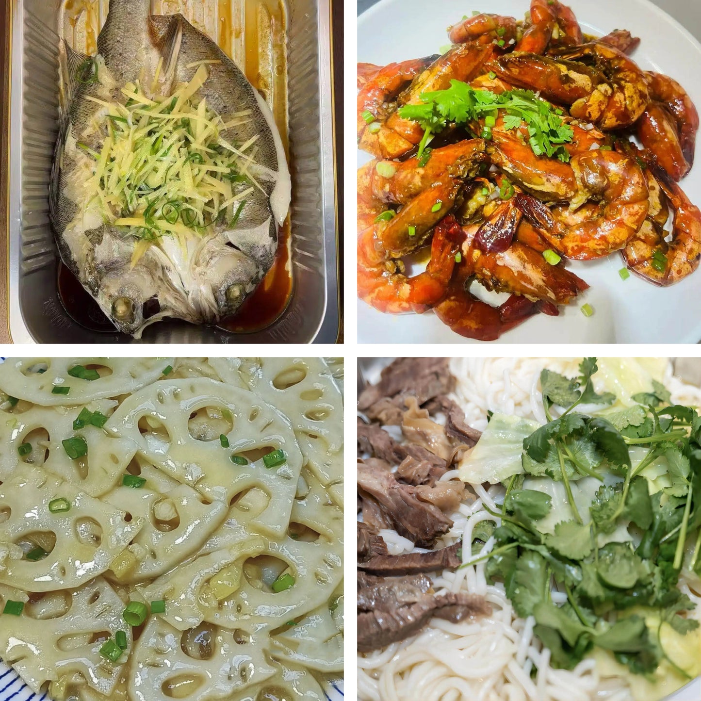 3月5日周四（A餐）无辣不欢：清蒸鲈鱼    美极酱油香煎虾    南乳炒藕片    清汤牛腱粉（2盒）