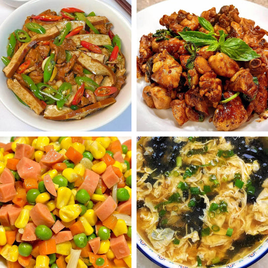 6月30日周二（A餐）无辣不欢：香干炒肉🌶️    石锅三杯鸡      什锦玉米粒     紫菜蛋花汤