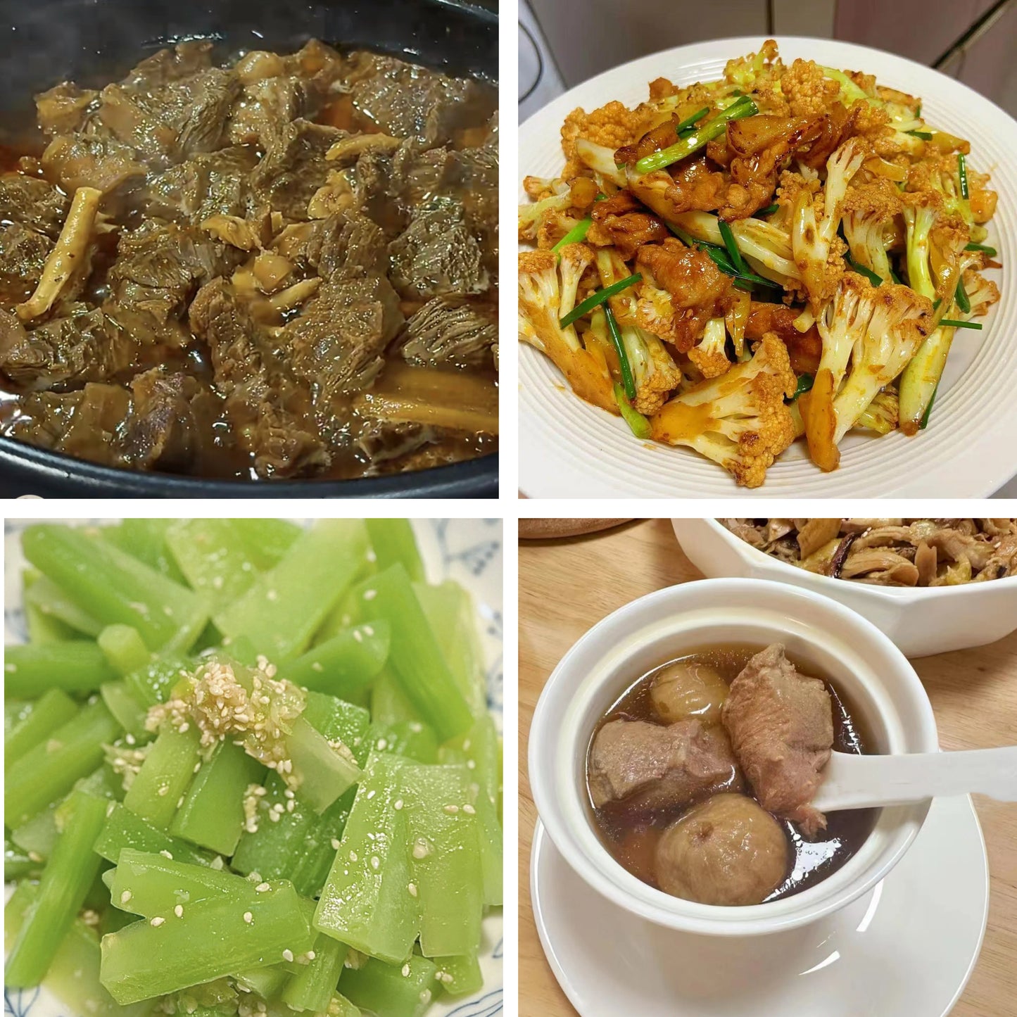 6月11日周四（A餐）无辣不欢：潮汕沙茶牛肉煲     五花肉炒花菜    爽口莴笋    南北杏菜干龙骨汤