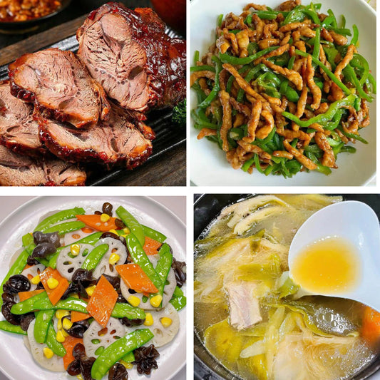 3月17日周二（A餐）无辣不欢：香卤牛腱    尖椒肉丝🌶️    荷塘小炒     霸王花龙骨汤